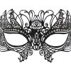 Metal Mythical Masquerade Mask with Clear Crystals