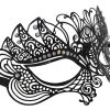 Metal Mythical Masquerade Mask with Clear Crystals