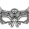 Metal Icarus Masquerade Mask with Clear Crystals