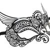 Metal Icarus Masquerade Mask with Clear Crystals