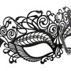 Metal Mystic Masquerade Mask with Clear Crystals