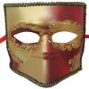 Red and Gold Venetian Mask