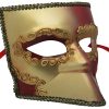 Red and Gold Venetian Mask