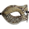 Cream and Silver Musical Masquerade Mask