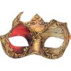 Red And Gold Authentic Venetian Mask