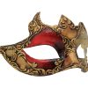 Red And Gold Authentic Venetian Mask