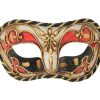 Black And Red Authentic Masquerade Mask