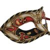 Black And Red Authentic Masquerade Mask