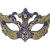 Blue And Gold Authentic Masquerade Mask