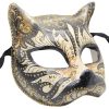 Black Authentic Gatto Venetian Mask