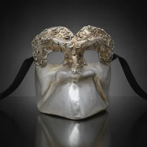 Silver Bauta Authentic Venetian Mask