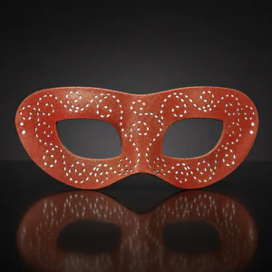 Pearlescent Sunset Authentic Leather Masquerade Mask
