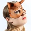 Leather Brown Fox Mask