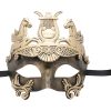 Roman Warrior Gold Black Masquerade Mask