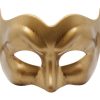 Brushed Gold Pulcinella Venetian Mask