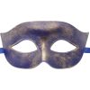 Blue and Gold Classic Masquerade Mask