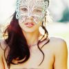 White Leather Masquerade Mask