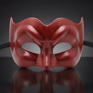 Crimson Red Pulcinella Masquerade Mask
