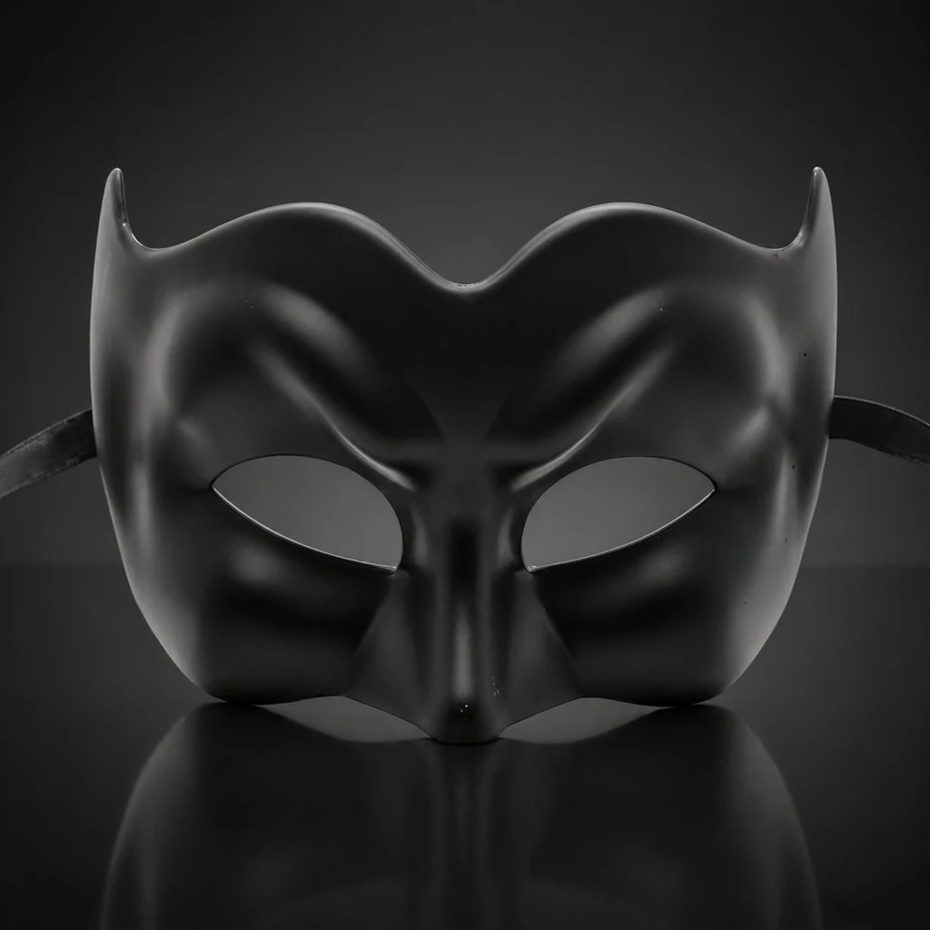 Black Pulcinella Masquerade Mask
