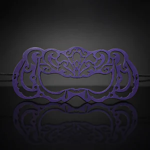 Authentic Purple Leather Victorian Masquerade Eye Mask